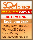 Big Bitcoin Bank HYIP Status Button