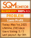 Luxio Profit HYIP Status Button