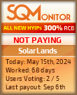 SolarLands HYIP Status Button