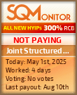 Joint Structured Inv Project Status Button