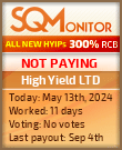 High Yield LTD HYIP Status Button