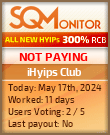 iHyips Club HYIP Status Button