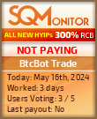 BtcBot Trade HYIP Status Button