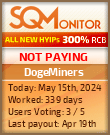 DogeMiners HYIP Status Button