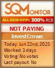 InvestCrown HYIP Status Button