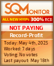 Record-Profit Project Status Button