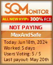 MaxAndSafe HYIP Status Button