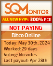 Bitco Online HYIP Status Button