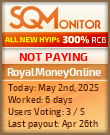 RoyalMoneyOnline Project Status Button
