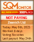 Zeanich Ltd HYIP Status Button