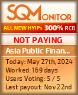 Asia Public Finance HYIP Status Button