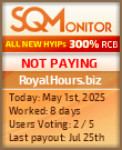 RoyalHours.biz Project Status Button