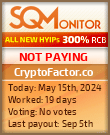 CryptoFactor.co HYIP Status Button