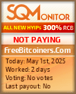 FreeBitcoiners.Com HYIP Status Button