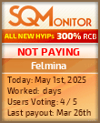 Felmina HYIP Status Button