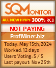 ProfMiner.biz HYIP Status Button