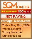 Forsage-Global.com HYIP Status Button
