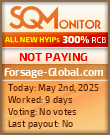 Forsage-Global.com Project Status Button