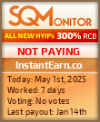 InstantEarn.co Project Status Button