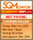 CoinAddiction.biz Project Status Button