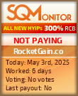 RocketGain.co Project Status Button