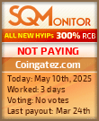 Coingatez.com HYIP Status Button