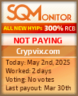 Crypvix.com HYIP Status Button