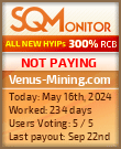 Venus-Mining.com HYIP Status Button
