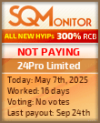 24Pro Limited HYIP Status Button