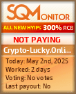 Crypto-Lucky.Online HYIP Status Button