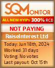 RaiseInterest Ltd HYIP Status Button