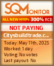 Citysbuildtrade.com HYIP Status Button