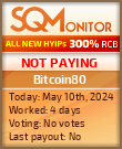 Bitcoin80 HYIP Status Button