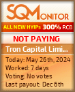 Tron Capital Limited HYIP Status Button