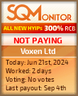 Voxen Ltd HYIP Status Button