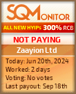 Zaayion Ltd HYIP Status Button