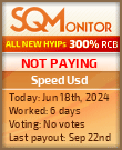 Speed Usd HYIP Status Button