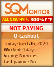 U-cashout HYIP Status Button