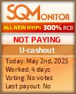 U-cashout HYIP Status Button