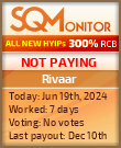 Rivaar HYIP Status Button