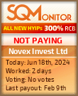 Novex Invest Ltd HYIP Status Button