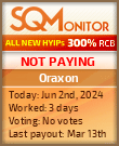 Oraxon HYIP Status Button