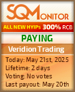 Veridion Trading Project Status Button