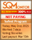 Safest Program HYIP Status Button