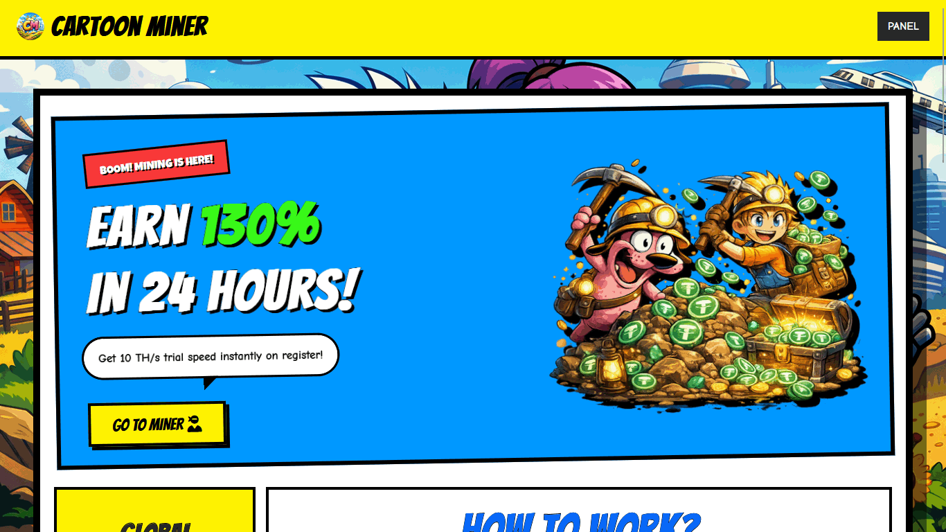 Вложить в Cartoon Miner cartoonminer.xyz