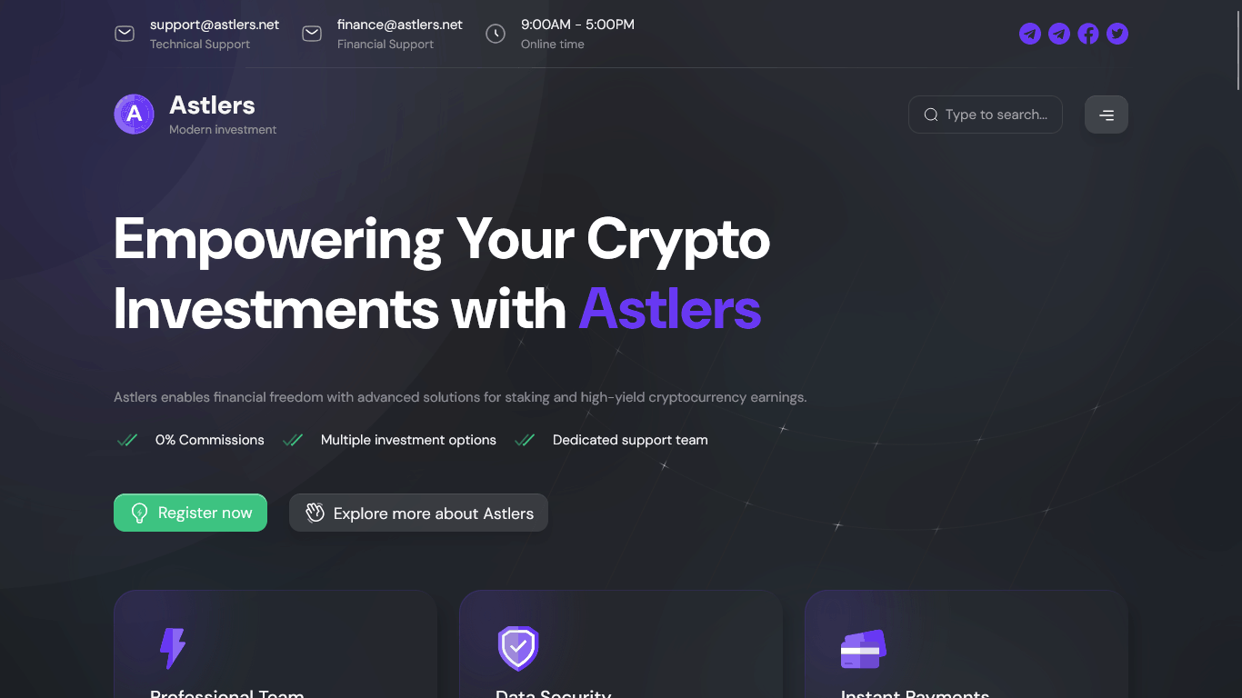 Вложить в Astlers astlers.net
