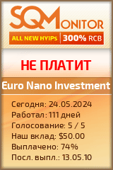 Кнопка Статуса для Хайпа Euro Nano Investment