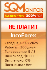 Кнопка Статуса для Инвест-Проекта IncoForex