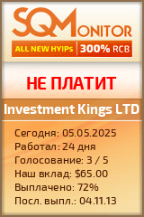 Кнопка Статуса для Инвест-Проекта Investment Kings LTD