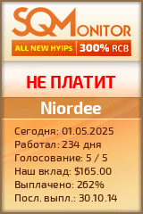 Кнопка Статуса для Инвест-Проекта Niordee